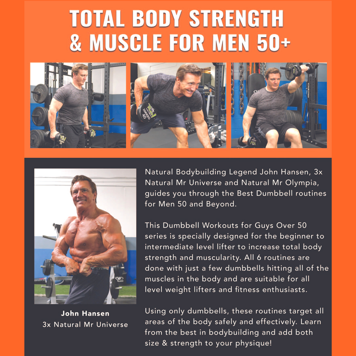 Dumbbell Workouts for Guys Over 50 - Digital/DVD