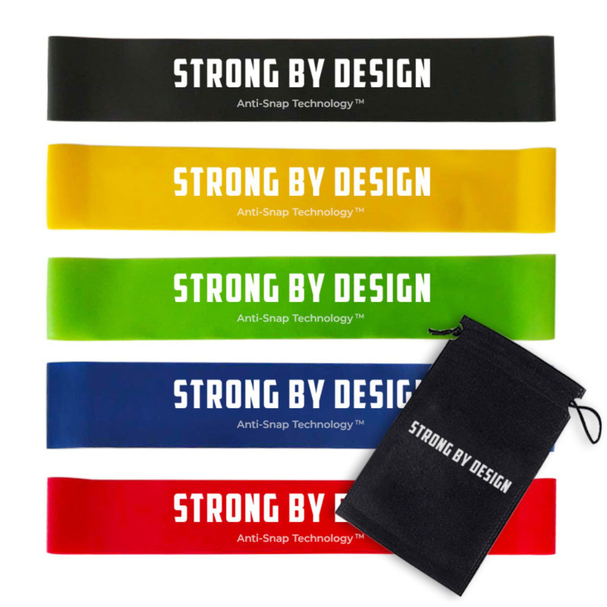 Mini Resistance Loop Exercise Bands - Set of 5