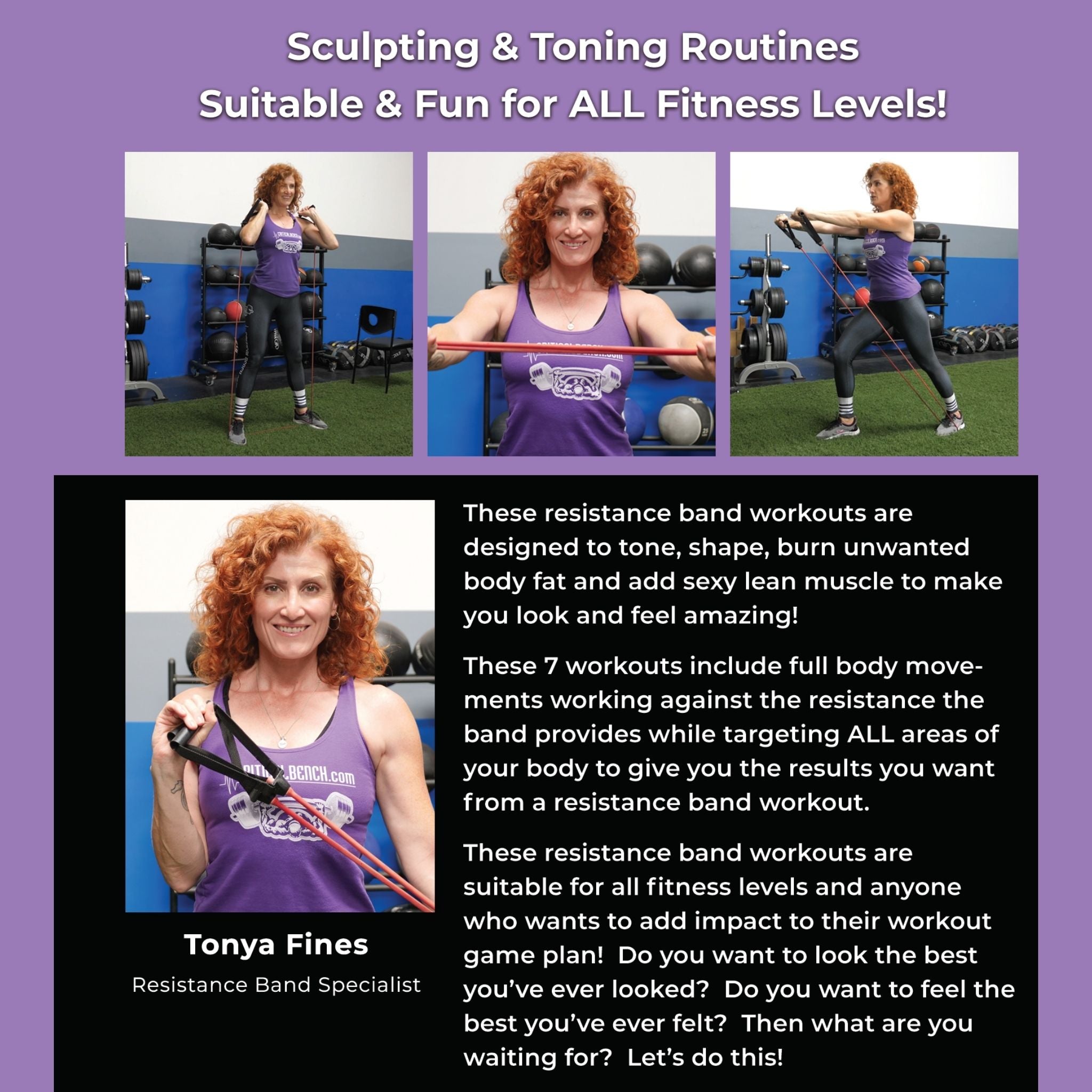 Resistance Band Toning Workouts Digital DVD Critical Bench